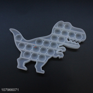 China factory dinosaur shape silicone push bubble fidget toys wholesale