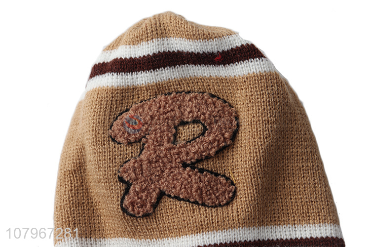 Yiwu market baby infant knitted cap knitting beanie for autumn winter