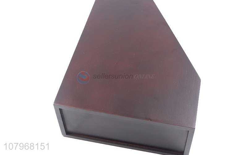Yiwu exports brown wooden vertical desktop file storage box