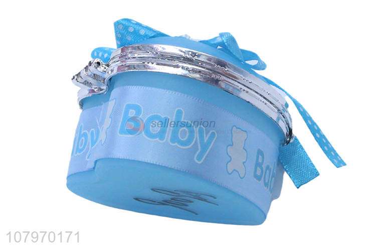 Online wholesale heart shape cartoon baby jewelry box with ribbon