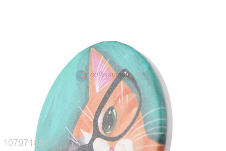 Lovely Cat Pattern Foldable Makeup Mirror Double Sides Round Mirror