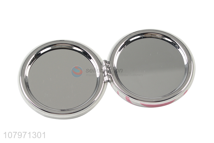 Portable Foldable Makeup Mirror Double Sides Round Mirror Pocket Mirror