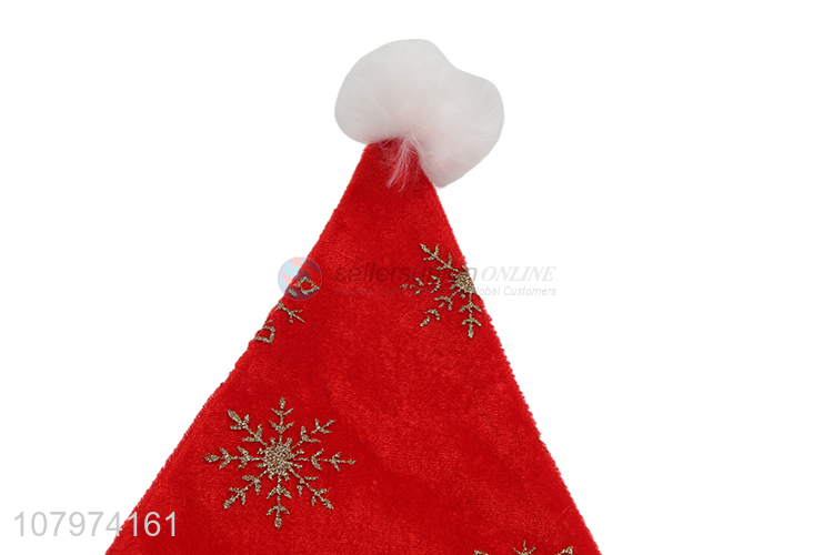 Wholesale price red plush christmas hat party cosplay dress up