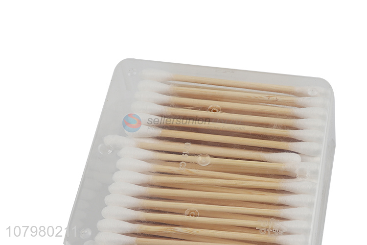 High quality 200pieces eco-friendly wooden stick cotton swabs