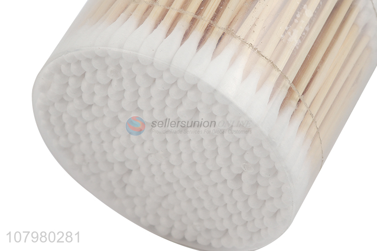 Most popular disposable wooden stick personal care cotton swabs
