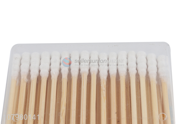 China products eco-friendly wooden stick double-headed cotton swabs