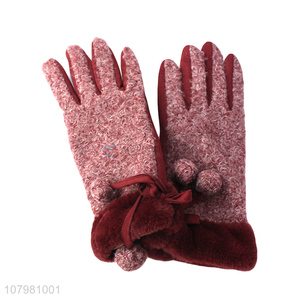 Hot Sale Fashionable Plush Gloves Winter Warm Gloves For Ladies