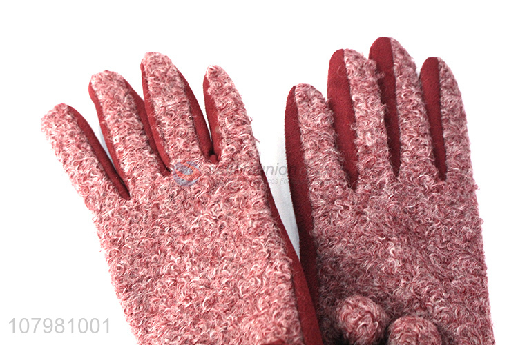 Hot Sale Fashionable Plush Gloves Winter Warm Gloves For Ladies