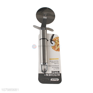 Online wholesale stainless steel pizza cutter slicer cheese wheel