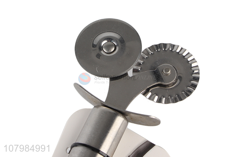 Wholesale stainless steel double-wheel pizza cutter pizza slicer