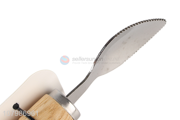 Good selling stainless steel sawtooth spoon for fruits