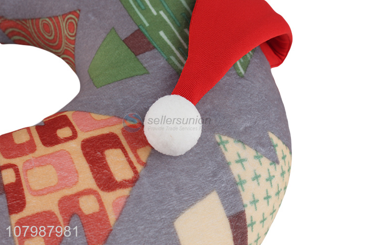 Top products christmas style soft travel u-shaped neck pillow