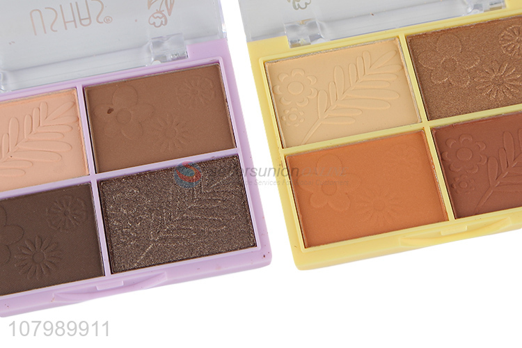 Low price 4-color eyeshadow long lasting makeup byeshadow palette wholesale