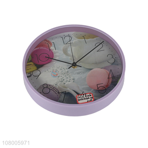 Yiwu market purple black simple craft wall clock for home