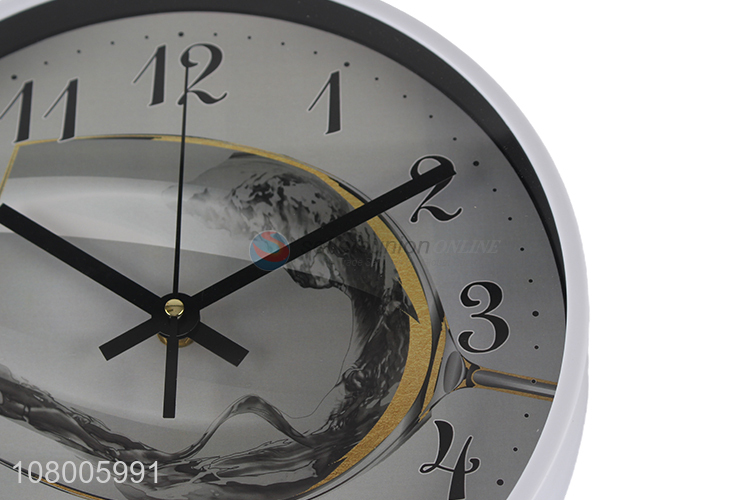 High quality white modern wall clock round wall clock for home