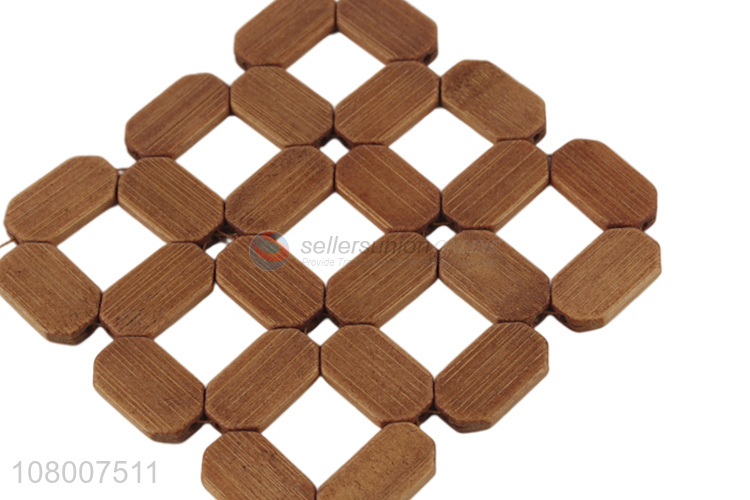 China factory square kitchen bamboo table mat heat-resistant pad for household