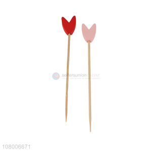 China wholesale natural <em>bamboo</em> food fruit <em>stick</em> for daily use