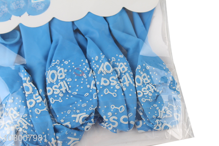 China factory blue boy party rubber balloons set with high quality