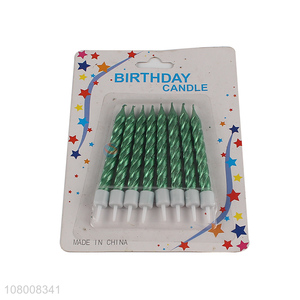 New hot sale metalic spiral birthday candle colored cake candles