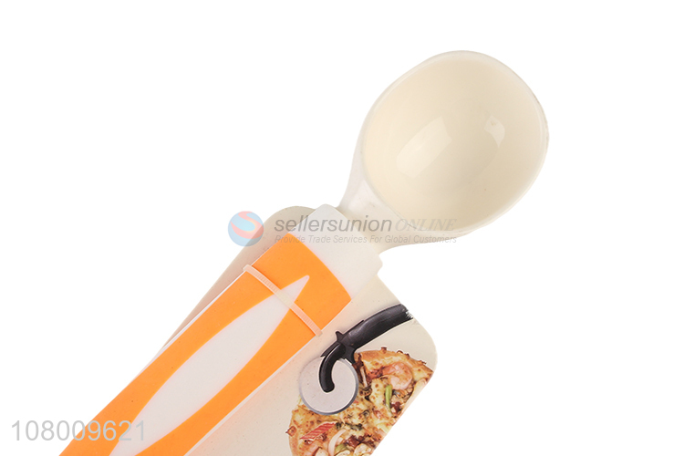 New arrival plastic handle ceramic spoons porcelain watermelon spoons