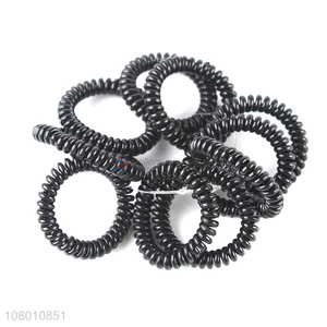 High Quality Elastic Hair Ring Black Telephone Cord Hair Ties