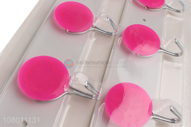 New arrival pink plastic hook household kitchen sticky hook