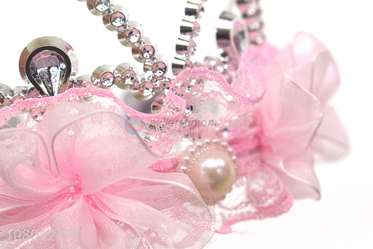 High quality hair accessories pink crowns girls tiaras