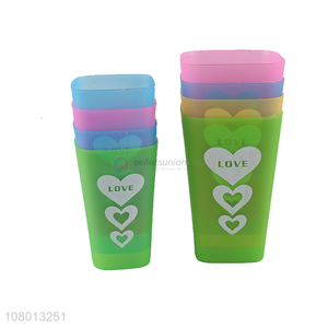 Good wholesale price multicolor plastic water cup mouthwash cup