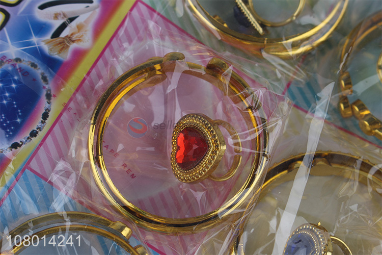 Wholesale newest plastic bangle and ring set fashion jewelry set
