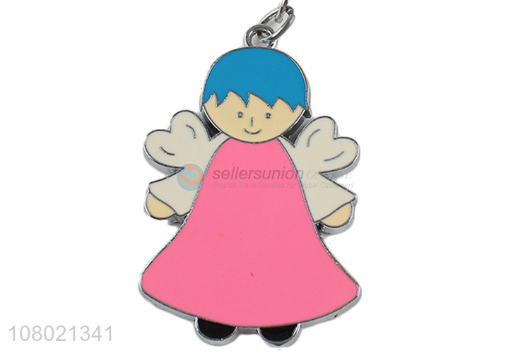 Low price zinc alloy lovely key chain enamel key ring bag charms