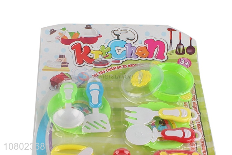 Best selling plastic children kitchen tableware set toys