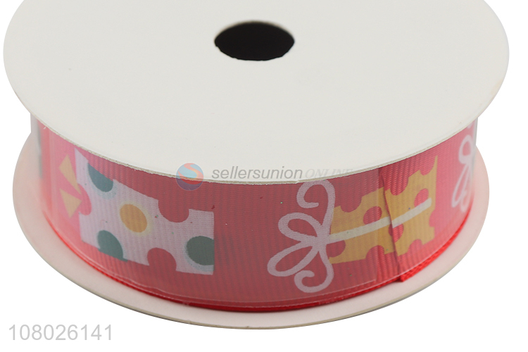 Good Quality Color Printing Polyester Ribbon For Christmas Decoration