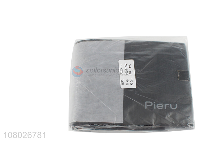 China factory black pu daily use wallet with top quality