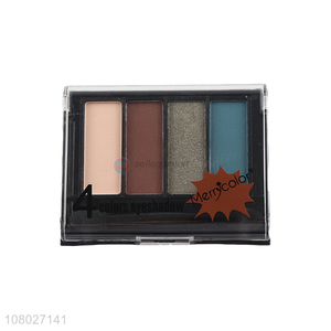 Private label 4 colors eyeshadow palette long lasting waterproof eye makeup