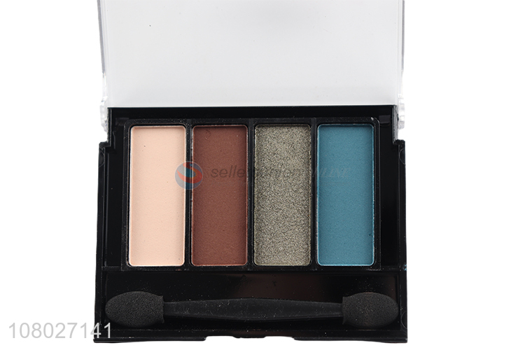 Private label 4 colors eyeshadow palette long lasting waterproof eye makeup