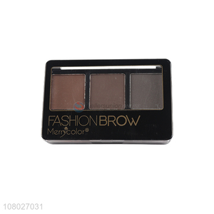 Wholesale 3 colors waterproof sweatproof long lasting eyebrow powder palette