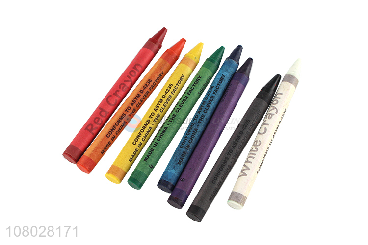 Factory supply durable 8colors crayons set with top quality