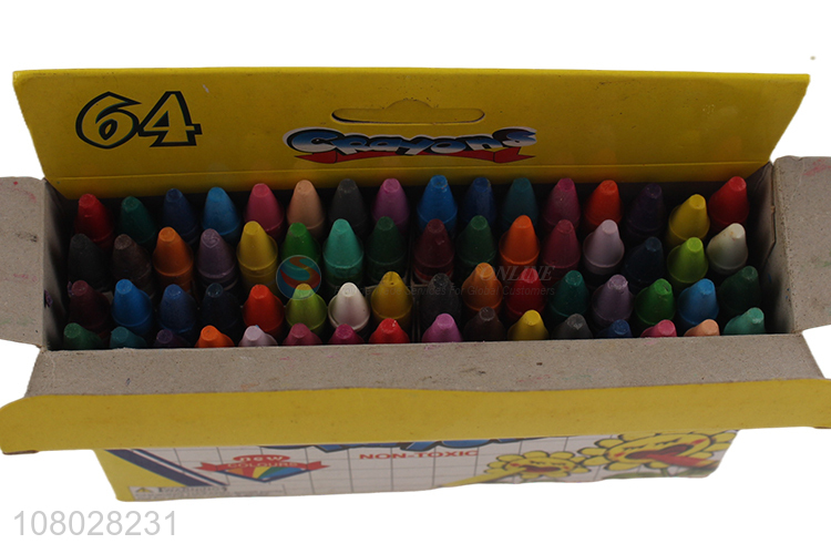 Most popular 64pieces painting non-toxic crayons set for sale