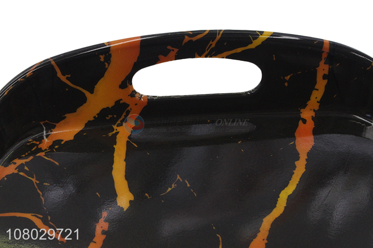 Online wholesale non-toxic melamine serving tray marbling serving platter