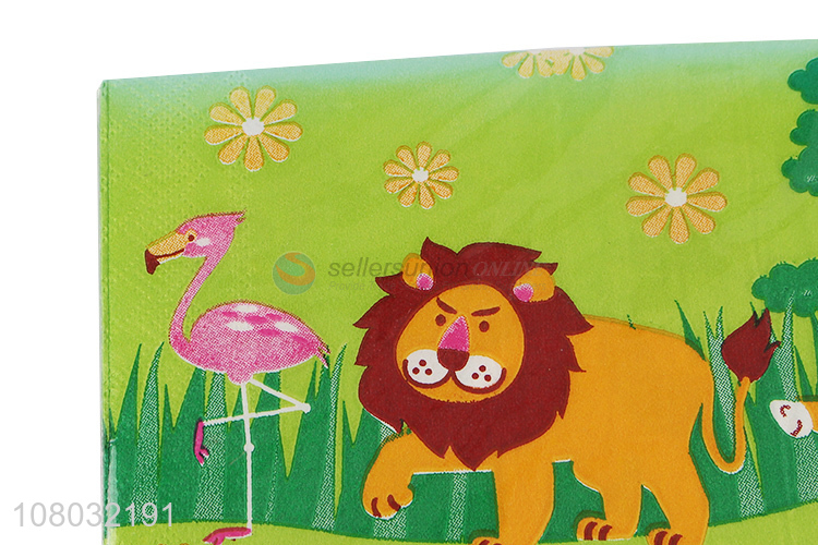 Cartoon Animal Pattern Paper Napkins Disposable Tissue