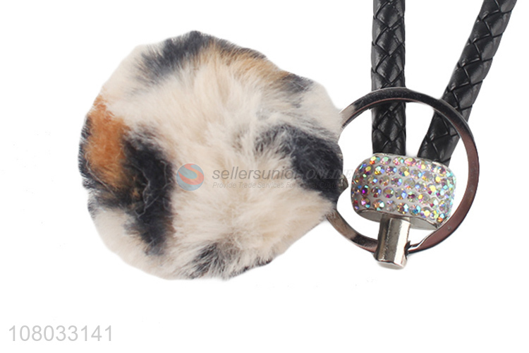 Low price wholesale portable hair ball keychain pendant