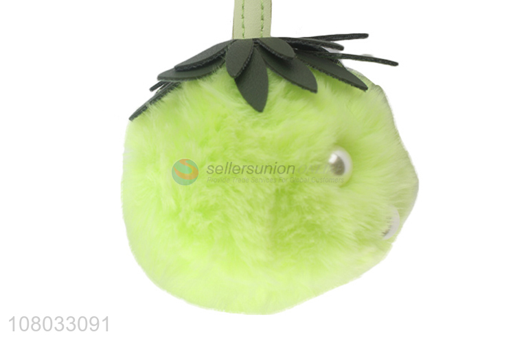Popular product green hair ball keychain decorative pendant
