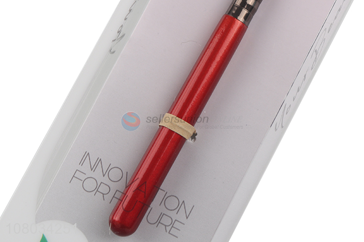 Best price durable soft makeup brush with red handle