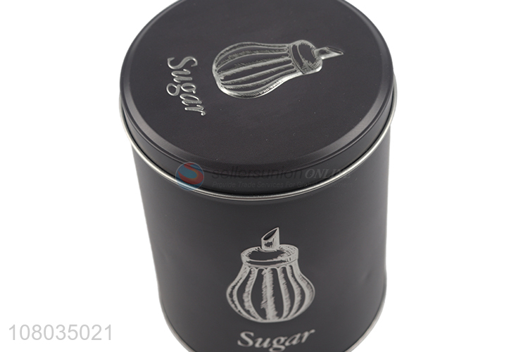 Hot Sale Cylinder Tea Caddy Tin Can Metal Tin Box