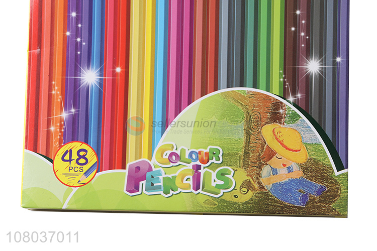 Wholesale 48 Pieces Plastic Colored Pencil Set