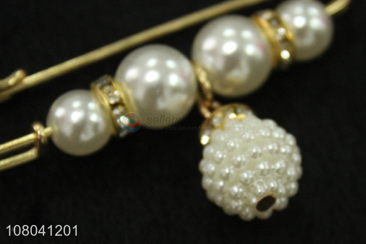 China factory fashionable brooch pearls brooch for ladies