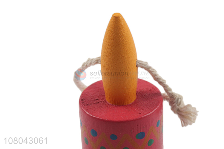 Wholesale hanging wooden candle ornament wooden craft for decoration
