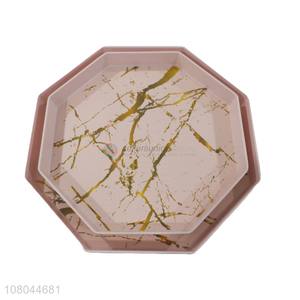 Cool Design Marbling Melamine Tray Octagonal Tray