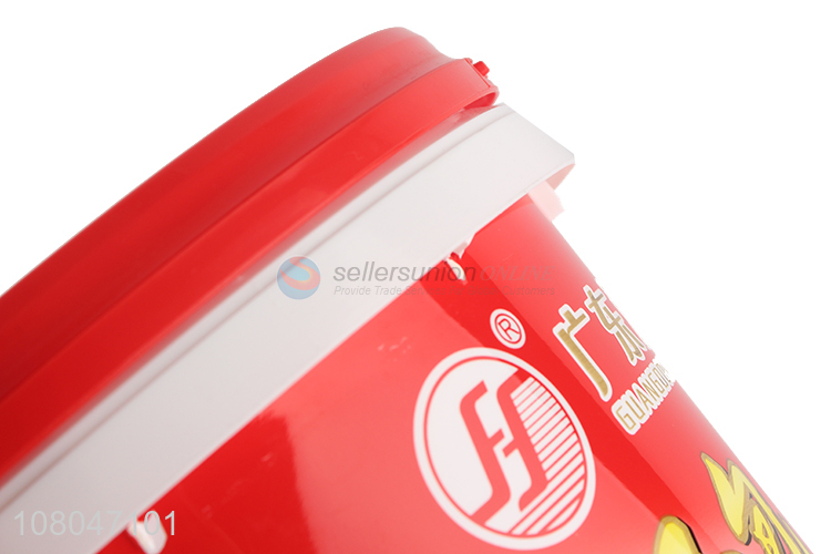 New Arrival 4L Round Plastic Bucket Chili Sauce Packaging Bucket