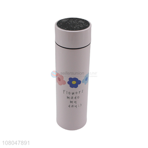 Hot items flower pattern cute stainless steel vacuum water bottle